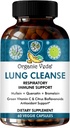 Orgánica Veda Mullein Turmeric Quercetin Lung Cleanse Capsules - Potente Bioflavonoides, Superfruits Vitamin C, Bromelain, Mullein Leaf Extract - Bronchial & Clear Lungs Suplemento - 60 Vegan Pills