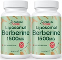 Liposomal Berberine HCL - Berberine 1500mg Alta Biodisponibilidad, Beberinas Suplemento para Mujeres y Hombres (2 Pack)