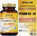 Vitamina D3 + K2 5000 UI - Tecnología Liposómica para Absorción Mejorada - MK-7 Vitamina K2 100mcg - Apoyo Hueso & Calcio Metabolismo - D3K2 Suplemento para Hombres &amp; Mujeres - 90 Softgels