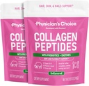 Collagen Peptides Powder - Hydrolyzed Protein(Type I & III) - Digestive Enzymes - Keto Collagen Powder for Women &amp; Men - Hair, Skin, Joints &amp; Workout Recovery Aid - Grass Fed, Non-GMO - Two-pack