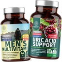 Número 1 Nutrición N1N Premium Uric Acid Support and Men's Multivitamins, All Natural Supplements to Support Energy Levels, Prostate Health and Urinary Tract Functions, 2 Pack Bundle