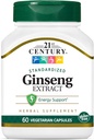 21st Century Ginseng Extracto Veg Capsules, 60Count