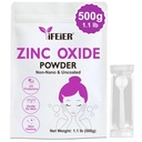 Zinc Oxide Powder ← 500g(1.1 lb) 100% Puro No Nano Descodificado Zinc Oxide Powder para la Protección de la Esquí ← Cosmetics Grade Ideal para DIY protector solar, Loción, Desodorante y Cuidado de Esquí