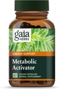 Gaia Herbs Metabólica Activador - Suplemento de Energía Natural para Metabolismo Apoyo - Hecho con Panax Notoginseng &amp; Astragalus Extract - Libre de Dairy, Soy & Gluten - 60 cápsulas (60 piezas)