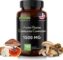 Hexose activo Correlated Compound 180 Caps 1500mg per Serving - Vegan Organic Mushroom Supplement Help Support Immune System and Promote Natural Killer and T Cells