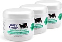 Conjunto Amish de SmithEase Soothing Cream 3 Pack (Tres 4 oz Jars) con Arnica, Tea Tree, Eucalyptus, Peppermint y Rosemary