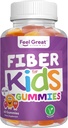 The Feel Great Vitamin Company Fiber Gummies for Kids for Digestive Support | Constipation Relief for Kids | Fruity Flavored Chewable Fiber Gummies | Vegetarian Supplements | 60 Day Supply