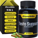 Blend queda Testo Support ← All-in-ONE Suplemento dietético herbal ← Tongkat Ali, Fenugreek, Ginseng, Maca, Ashwagandha, Spirulina Tribulus,Semilla negra y canela.+ ★Free E-Book ★