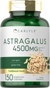 Carlyle Astragalus Root Capsules 4500mg Silencio 150 Conde Silencio Vegetariano, No GMO, Gluten Suplemento Gratis