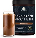 Polvo Proteína de Nutrición Antigua Hecho de Bono Real Broto, Chocolate, 20g Proteína Por Servir, 20 Tubo de Servir, Gluten Libre Colágeno Peptidos Suplemento, Grande en Protein Shakes