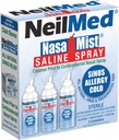 NeilMed NasaMist Isotonic Saline Spray. Soothe, Moisturize y Cleanse Usando punta especialmente diseñada. 177mL. Contiene 3 botes NasaMist