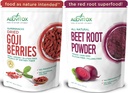 Alovitox Beet Root Powder & Goji Berries | 100% Pure, Fresh & Organic Vegan Superfood with Vitamins A, C & Iron | Helps Lower Blood Pressure, Balance Oxygen Use & Boost Stamina During Workouts | 2x 16
