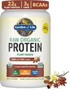 Jardín de vida Pólvora orgánica de proteína vegana, planta basada " BCAAs, pólvora de proteína orgánica con probióticos " Enzymes, no GMO, libre de lactosa sin gluten, Vanilla Chai, 1.2 LB