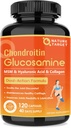 NATURE TARGET Glucosamine Chondroitin Joint Support Supplement - Plus MSM, Collagen, Turmeric, Shellfish Free, Supports Joint, Knees, Cartilage, for Men & Women, 120 Caps