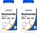 Nutricost Niacinamide (Vitamin B3) 500mg, 240 cápsulas (2 botellas)