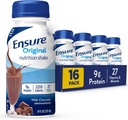 Asegurar la leche original Chocolate Nutrición Afeitar Reemplazo de la Meal Pequeña Afeitada para Beber Silencio 9g Proteína, 27 Vitaminas y Minerales  8 fl oz - 16 Pack