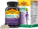 Country Life CORE Daily-1 for Women 50+ Multivitamin - Formulado para Mujeres Más de 50, Nutrición diaria completa con Blend de Salud de las Mujeres, Vitaminas B Coenzimadas, Probióticos y Enzimas Digestivas