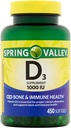 Spring Valley - Vitamina D-3 1000 UI, 450 Softgels