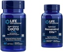 Super Ubiquinol CoQ10 60 Softgels y optimizado Resveratrol Elite 60 Vegetarian Capsules Bundle