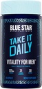 Blue Star Nutraceuticals Vitality for Men - Multivitamin & Mineral Formula for Hombres que Workout, w/Ashwagandha y B-Vitamins - Energy Usted notará - 90 Veggie Capsules