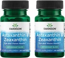 Swanson Astaxanthin " Zeaxanthin Eye Vision Brain Skin Health Antioxidant Support Supplement (Astaxanthin 4 mg " OmniXan Zeaxanthin 4 mg) 60 Softgels Sgels (2 Pack)