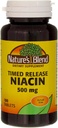 Tablas de liberación de Niacina Blend de la naturaleza, 500 mg, 100 Ct (2 Pack)
