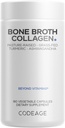 Codeage Organic Bone Broth Collagen Peptides Capsules Suplemento, Bone Broth Grass Fed Beef, Free-Range Chicken, Turmeric " Ashwagandha - Collagen Types I, II, III - Non-GMO - 180 Capsules