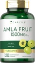 Carlyle Amla Capsules 1500mg Silencio 120 Conde ← Amalaki Fruit ← Herbal Extract Suplemento No GMO y Gluten Free