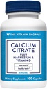 Calcio Citrato+Magnesium ventajaVitamin D,Multi-Mineral Bone Health Supplement,Vitamin D Aids Absorción, Calcio 999mg, Magnesio 567mg, Vitamina D 612IU por dosis diaria (100 cápsulas) por La Vitamina Shoppe