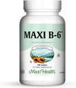 Maxi Health B-6 - Vitamina B6-100 mg Salud cardiovascular - 100 Tabletas - Kosher (100 Cuenta)