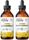 Wild &amp; Organic Chamomile Tincture 4 fl oz &amp; Mood Support Tincture 4 fl oz