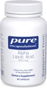 Encapsulaciones puras Ácido Lipoico alfa 600 mg - Suplemento ALA para el soporte de hígado, antioxidantes, salud nerviosa, salud cardiovascular y soporte de carbohidratos - ácido alfa lipoico Premium - 60 cápsulas