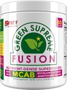 SAN Nutrition's Green Supreme Fusion Blend Antioxidant: Super Greens Smoothie Mix with Spirulina, Chlorella, Adaptogenic Mushrooms, 30 Servings