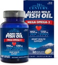 21st Century Alaska Wild Fish Oil Softgels, 90 Cuenta