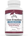 Terry Naturally Liver Fractions - Endurance &amp; Energy Support with Gentle Iron - Dietary Supplement Supports Healthy Red Blood Cell Formation - Iron Supplement for Liver Health - 90 Capsules