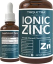 Zinc líquido iónico – 8 meses de suministro, dosificación ajustable para adultos – alta absorción, vegano, botella de vidrio – apoya el sistema inmunológico, cerebro y salud tiroidea – suplemento mineral esencial (2 oz)