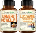 Suplemento de la Curcumina Turmérica con Boswellia Serrata Extracto " Glucosamine Chondroitin MSM y Suplemento Turmérico