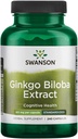 Swanson Ginkgo Biloba Extracto 24% 60 Milligrams 240 cápsulas