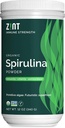 Zint Spirulina Powder, Orgánica (12 oz): Suplemento Premium de Apoyo Inmunitario, Algas Azul-Green, Booster Inmunity, Proteína Vegana No Irradiada