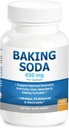 Natural Baking Soda Capsules - 650mg Baking Soda Tablets for Kidney & Stomach Acid - Sodium Bicarbonate Pills, Bicarbonato de Soda, Bicarbonato de Sodio para Tomar, Sodium Bicarbonato 650 mg Tabletas
