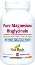 Suplemento Bisglycinate de Magnesio puro (130 mg) ← Glycinate de Magnesio mejorado, Gentle on The Stomach, no Laxative Effect (120 Veg Caps)