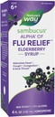 Nature's Way Sambucus Alpha CF Flu Relief* Elderberry Syrup with Sambucus nigra 3X and Alpha CF, Relieves Flu Symptoms*, 4 Fl Oz (Packaging May Vary)