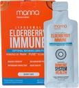 Manna Vitaminas Evolved Liposomal Elderberry Immune Packets, Vitaminas C, D etc. - Soporte diario para adultos, niños - Azúcar gratis, Extracto Real de Elderberry, Syrup, Viajes bienvenidos, 15 Pack