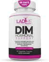 DIM Complex 150mg Hormonal Support Menopause Relief Supplement for Hot Flashes & Hormonal Acne Relief Bioperine, Broccoli & Calcium Estrogen Metabolism Balancing Pills for Women 60 Capsules by LadyMe