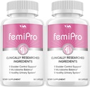 (2 Pack) Femi Probióticos - FemiPro Advanced Formula Bladder Control Support, Microbiome Balance, Healthy Urinary System, 120 cápsulas