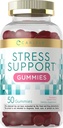 Carlyle Stress Support Suplemento Gummies Silencio 50 Conde Silencio para Mujeres y Hombres Silencio con GABA y L-Theanine ← Strawberry Lemon Flavor
