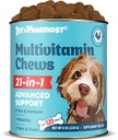 21-in-1 Dog Multivitamin - Dog Vitamins and Supplements for Senior Dogs and Puppies - Multivitamin for Dogs for Skin, Coat, Heart, Immune Support - Dog Multivitamins Chewable for Joint Support -120pcs