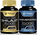 WELLNESS LABSRX Resveratrol Capsules con Shilajit Pure Himalayan Capsules