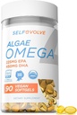 Algae Omega 3 1,500mg - Suplemento vegano con Omega 3 de la vida patentada - EPA de alta dosis &amp; DHA - Mejor que el aceite de pescado - apoya el corazón, cerebro, salud conjunta - 90 Softgels veganos