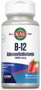 KAL Vitamina B12 Adenosylcobalamin 1000 mcg - B 12 Vitamina, Active B-12 1000mcg para Hombres Mujer, Apoyo Energético - Sabor de Fresa - 90 ActiveMelt Micro Tablets